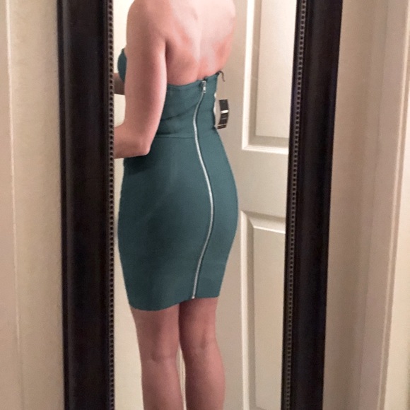 Forever 21- Sexy Teal Bandage Dress - Picture 3 of 3